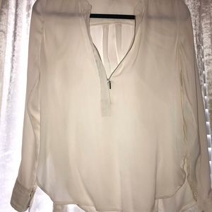 VINCE 95% white silk blouse